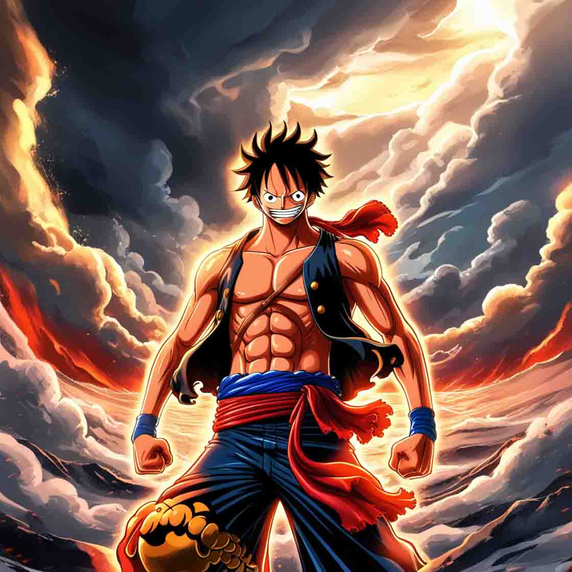 One Piece elbaf luffy big Power Up